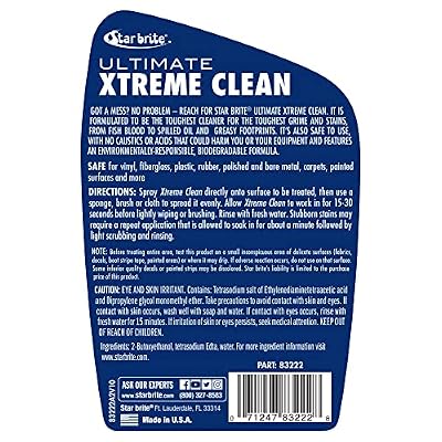 STAR BRITE Ultimate Xtreme Clean - High-Performance All-Surface Cleaner Degreaser, Ideal for Aluminum, Fiberglass, Plastic, Chrome, Stainless, Leather, and Rubber Surfaces