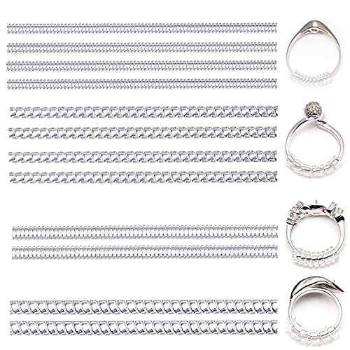 6 Pack Supertina Ring Size Adjuster for Loose Ring Clear Silicone Ring Guard for Women Men Four Different Size
