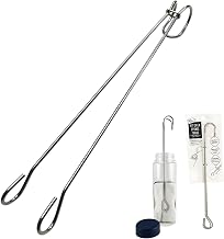 Kitchen Sponge Tongs, Stainless Steel Tongs, 9.8 inches (25 cm), Hanging Storage, Water Bottle Sponge, Compatible with Baby Bottles, Hanging Bottle Hook, Clean, Convenient
