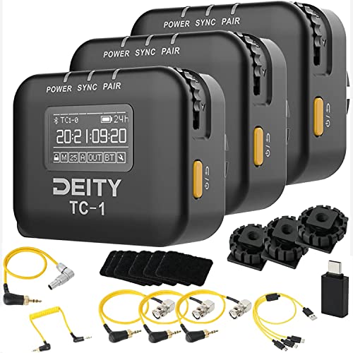 Código de tiempo inalámbrico Deity TC-1 Kit de 3 unidades con precisión de 0.5 ppm