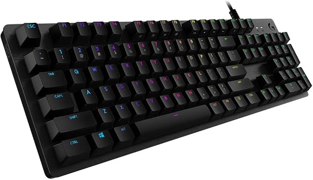 Logitech G 512 Mekanik Oyun Klavyesi,RGB Lightsync Arkadan Ayd nlatmal  Tu lar,GX Kahverengi Dokunsal Anahtar Anahtarlar ,F r alanm  Al minyum Kasa, zelle tirilebilir F Tu lar ,USB Ge i i - Siyah
