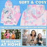 Disney Stitch dres dla dziewczynek, 2-częściowy zestaw z kapturem i joggerami, odzież domowa, odzież dziecięca, prezenty dla dziewczynek, Multi Tie Dye, 11-12 lat