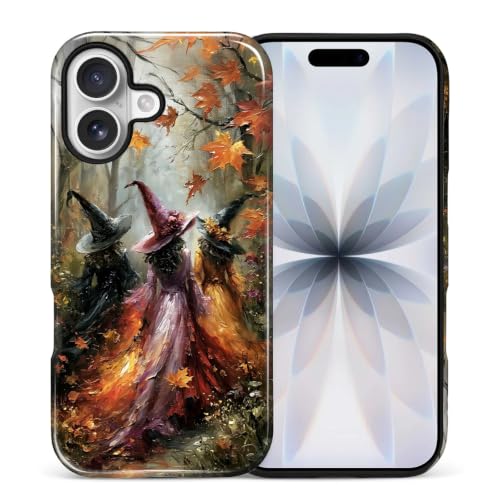 Compatible with iPhone 17 Case Scratch Resistant Shockproof Protective Case，Autumn Forest Witch