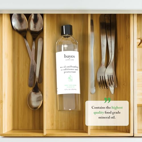 Bayes Food Grade Mineral Oil for Cutting Board - Mineral Oil Food Grade for Bamboo, Teak & Wood Conditioner and Protectant - Cutting Board Oil Food Grade Formula - Wood Oil for Cutting Board - 8 oz - Thumbnail 4