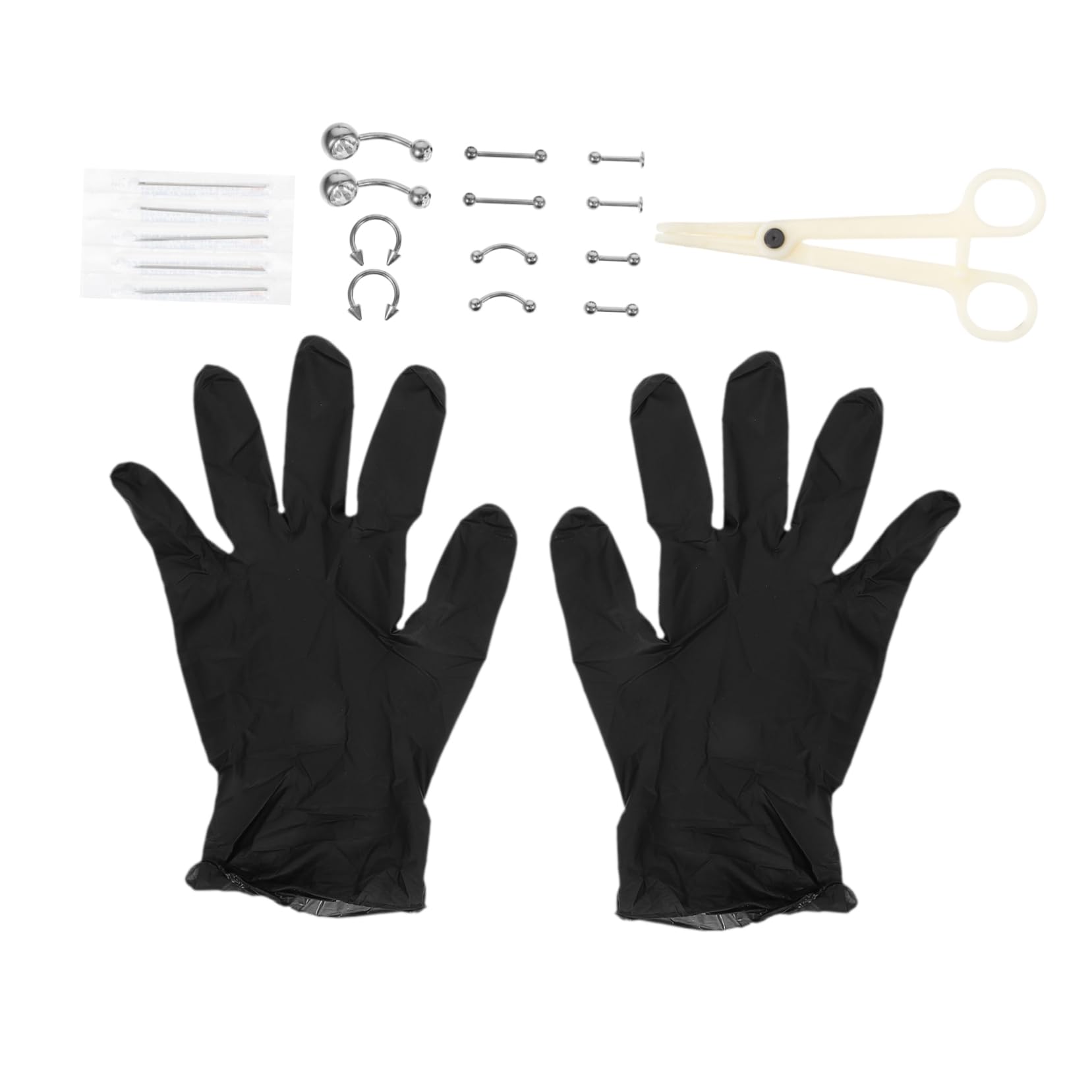 Baluue Piercings Kit Kit 20pcs Stainless Ear Studs for Professional Fashion Look