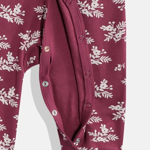 Image of Mothercare Baby Romper Sleepsuit Autumn Print Full Sleeve Pink