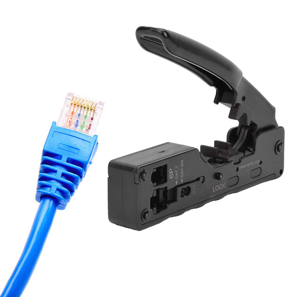 Wielofunkcyjna, samonastawna zaciskarka Ethernet, szczypce do zaciskania 8P 6P RJ45 RJ12/11