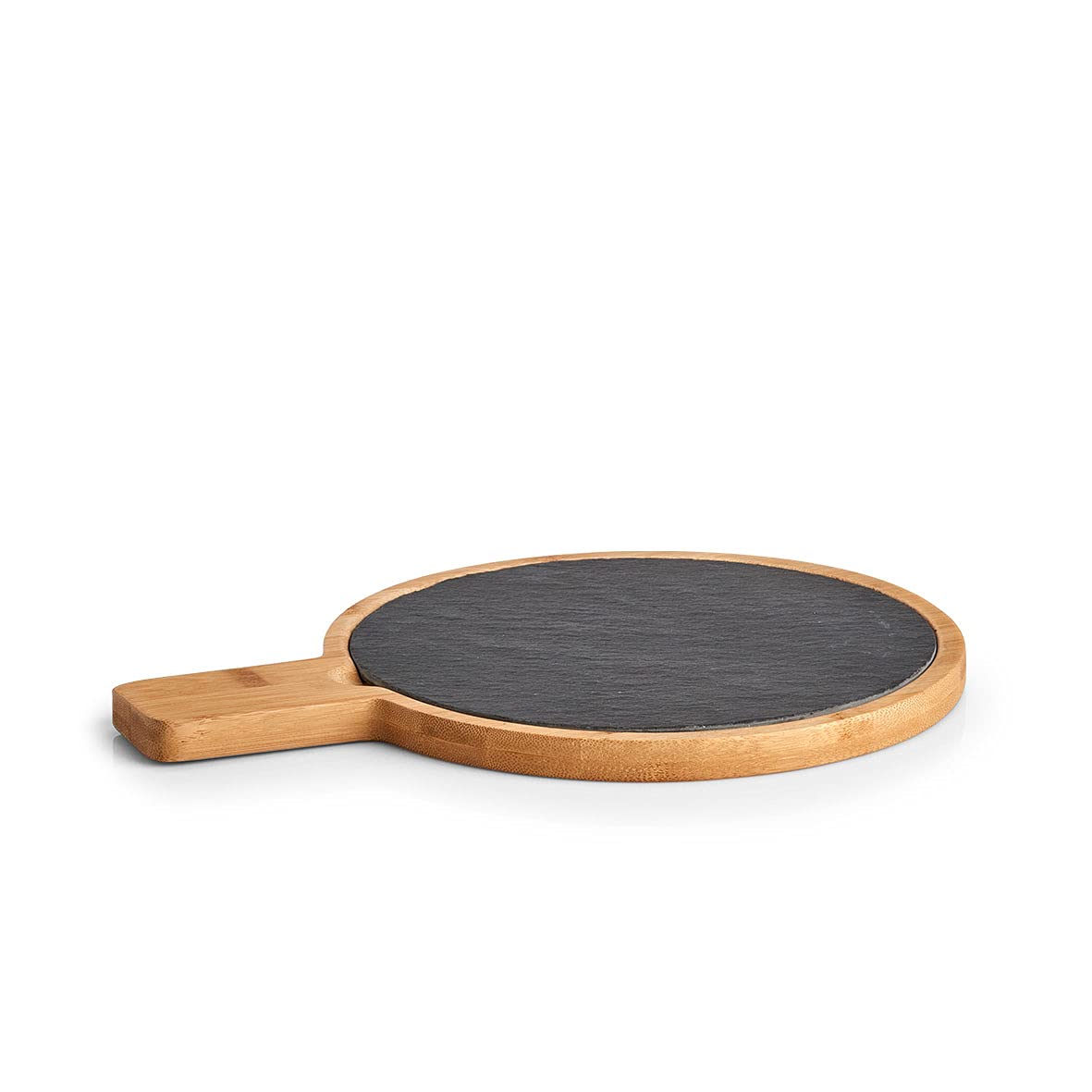 Zeller 24509 Chopping/Serving Board with Handle Bamboo/Slate Approx. 29.5 x 22 x 1.5 cm