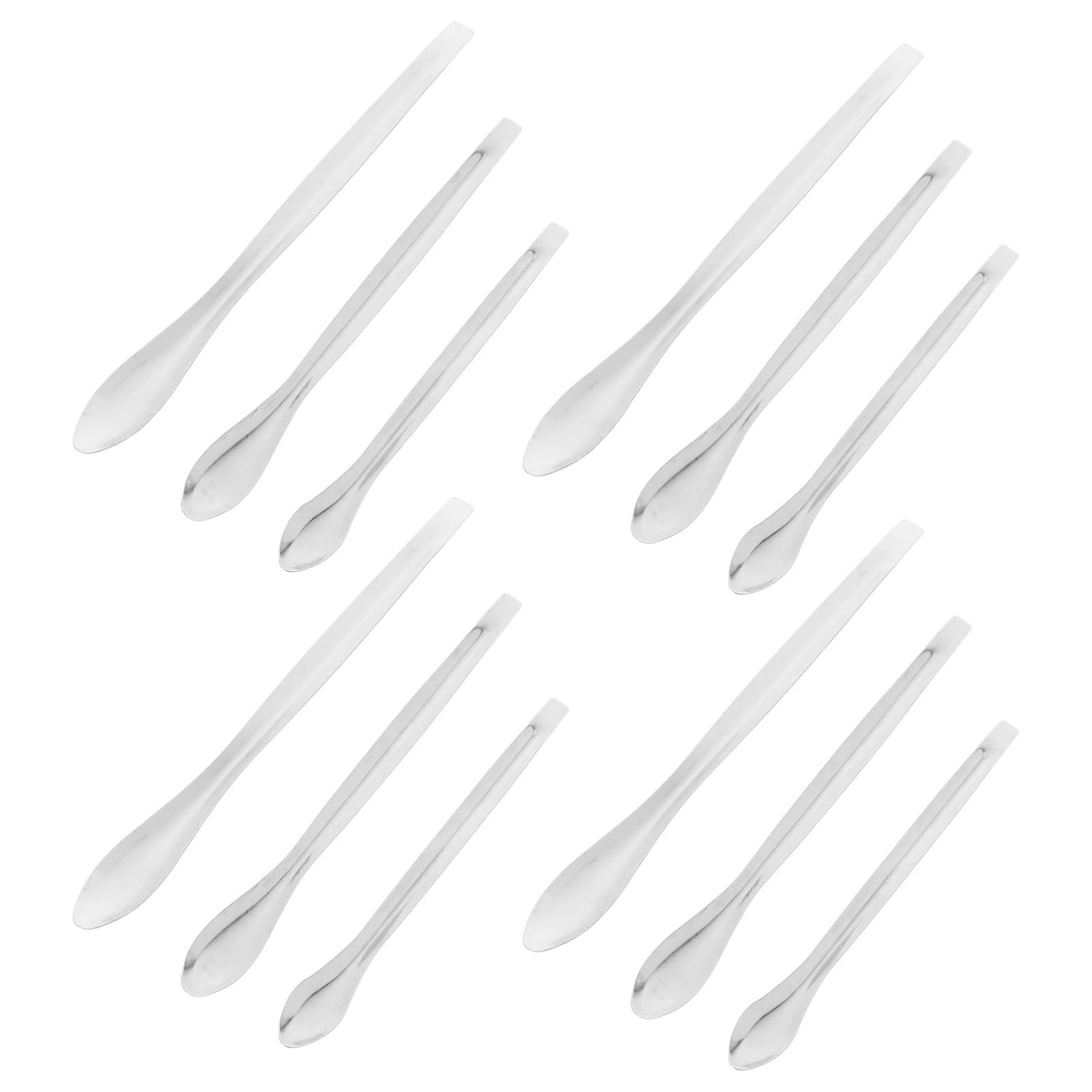 SOESFOUFU 3sets Essential Lab Tool Stainless Steel Mixing Spoon Measuring Spoon Set Sampling Scoop for Laboratory 12pcs*3