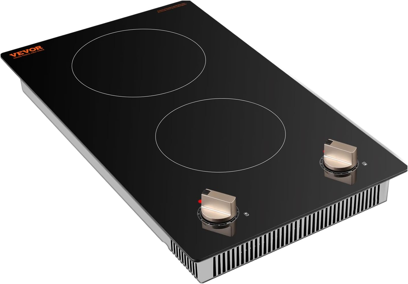Close-up of the VEVOR Induction Cooktop's knob controls