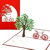 Pop Up Karte Fahrradtour - Fahrradkarte, Gutschein, Fahrrad, Frühlingskarte, Einladung, Gutscheinkarte, Einladungskarte, Geschenkkarte, 3D Karte, Geburtstagskarte