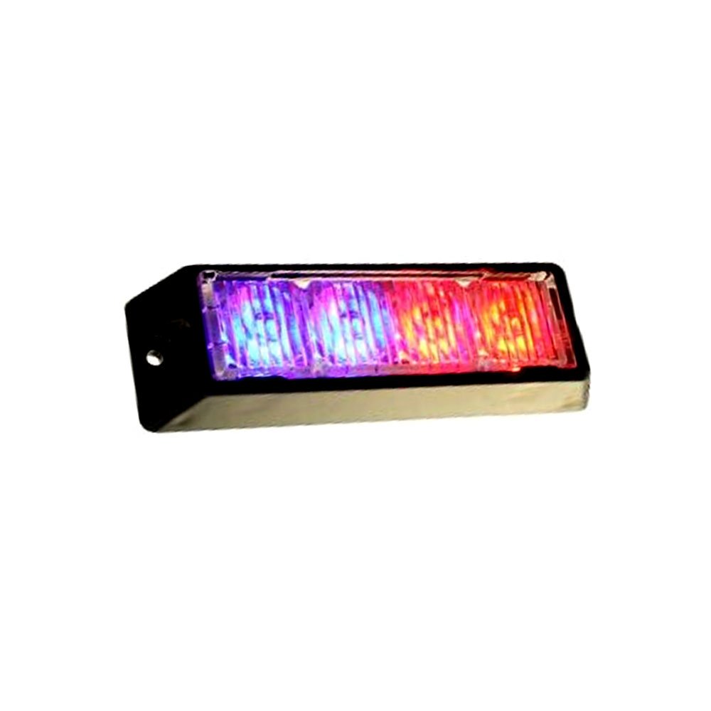 851 Red Blue 4 LED Emergency Strobe Light Deck Dash Grille