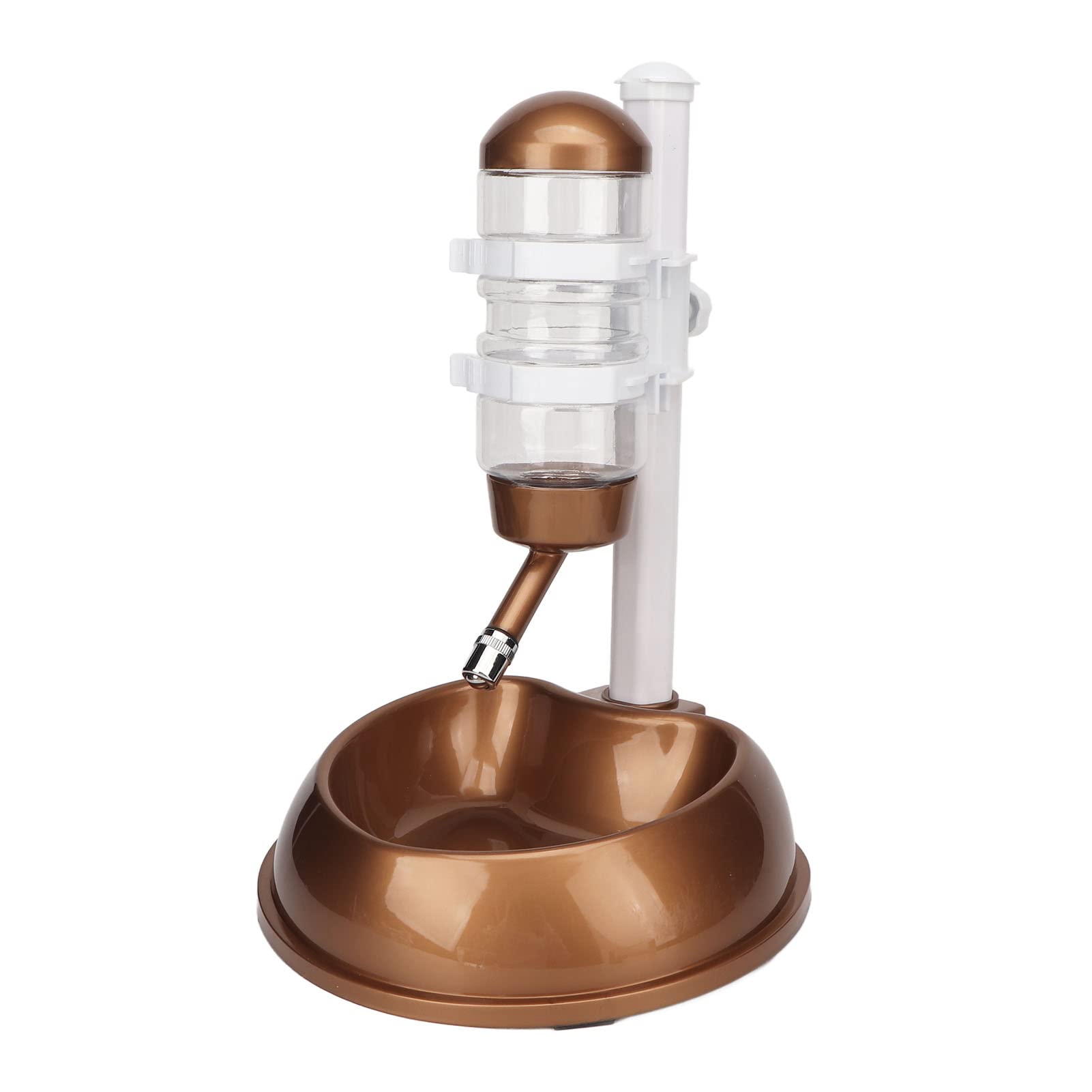 HELEVIA Pet Standing Water Dispenser Bowl Height Adjustable Multifunction Dog Automatic Water Food Feeder with Detachable Pole