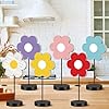 Geetery 6 pcs spring flower wood table sign freestanding flower tabletop farmhouse centerpiece for tables party favors rustic wood decors for home tiered tray decor  urban country home decor