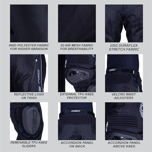 Image of DSG Race Pro V2 Riding Pants (Colour - Black) (Size-36)