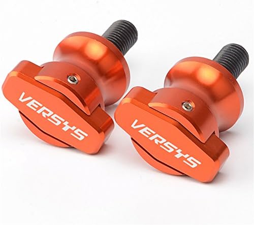 Orange Aluminum CNC 8mm Swingarm Arm Spool Sliders with Logo for Kawasaki Versys 300 650 1000 X