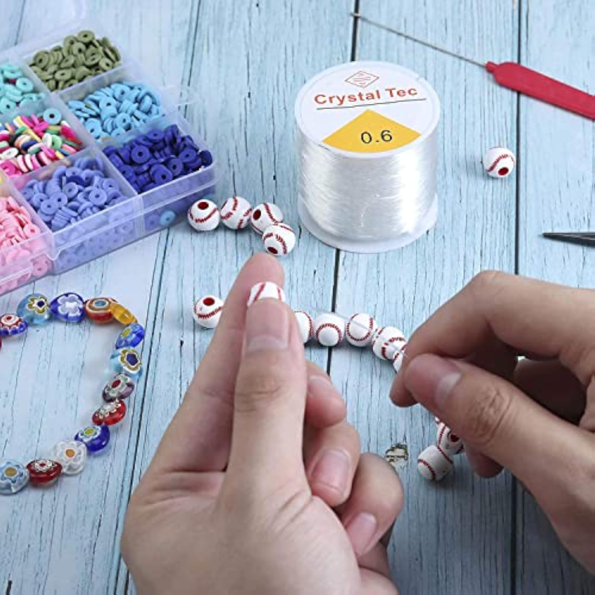 Crystal Elastic Cord for Jewelry Making, 10 Pcs Pack