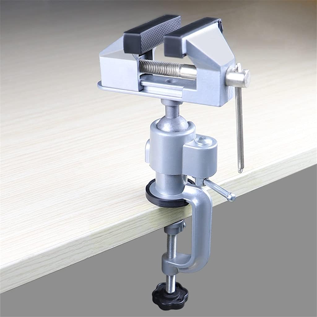 Portable 360° Table Swivel Vise Woodworking Universal Mini Clamp-on Bench Rotating Drill Stand Hobby Use DIY