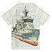 Naval Vessels on Desert Road Bathing Suit Kids Sun Protection Girl Swim Rashguard Swimwears Basketball Tshirt for Little Boy 5-6T