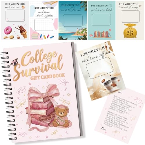 Libro de tarjetas de regalo de 7 x 5 pulgadas idóneo para salir de casa hacia la escuela
