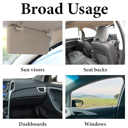 2 PCS Car Sun Visor Mirror, HD 5.91"×3.15" Portable Car Vanity Mirror, Seatback Self-Adhesive Makeup Mirrors, Shatter-proof Cosmetic Accessories for Automotive Truck SUV Vehicle