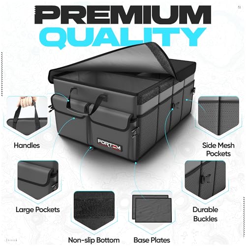 image for FORTEM Trunk Organizer For SUV Car Trunk Organizer, Foldable Storage, 