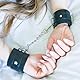 Handschellen für frauen Bdsms spielzeug hart Bondage Fesseln sex bett erotische 2x24cm Frauen sex sexspielzeug extrem hart für paare Sex toys Handfessel Schwarz Leder SM FOPS B01 (M)