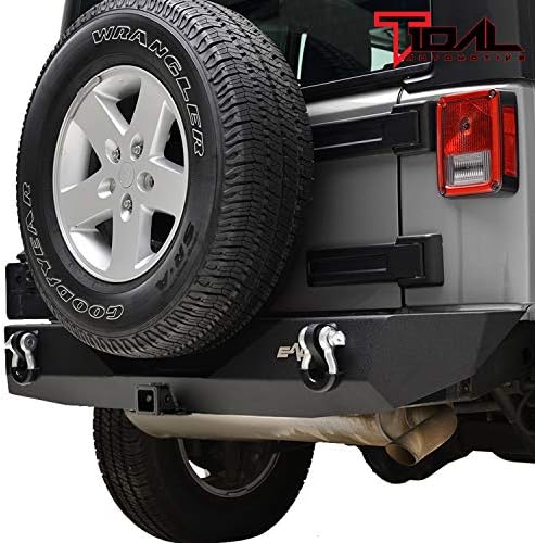 Tidal JK Rear Bumper Guard accessories with 2" Hich Receiver Fit for 07-18 Wrangler JK