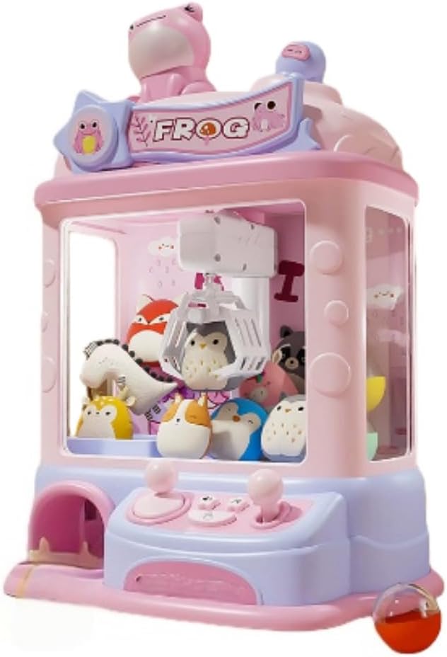 Toy Catcher, Home, Crane, Game Center, Tabletop Game, Plush, House, Coin Included, USB Power & Battery, Educational Toy, Music Production, Lighting, Gacha Machine, Plush, Unbreakable