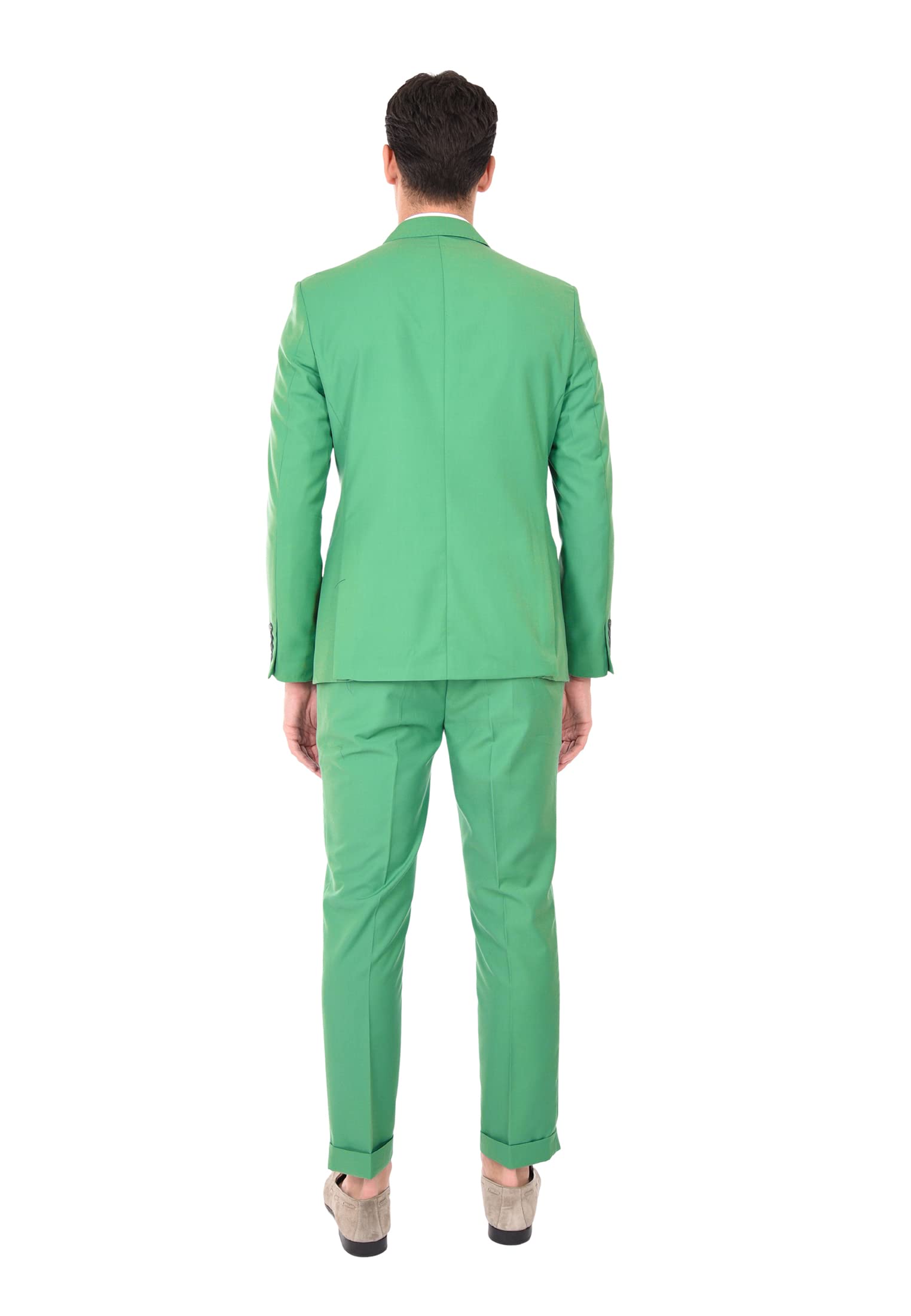 Ciabalù Abito Uomo Elegante Doppiopetto Tinta Unita Vestito Slim Fit