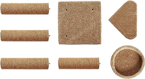 Image of Amazon Basics Cat Tree - Multi-Level Climbing Activity Tower with Jute Rope Scratching Posts for Indoor Cats & Kittens, Medium (31.5 inchH), Beige