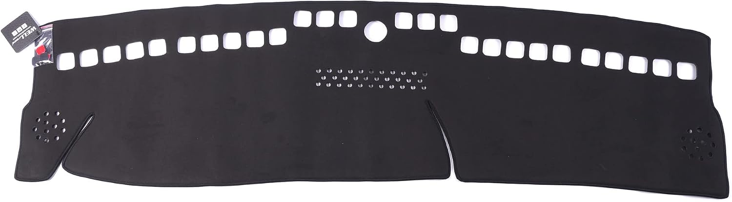 WellVisors Black Suede Dash Mat Dashboard Cover Compatible with Mercedes-Benz 2010-2015 GLK-Class 3-777MB024