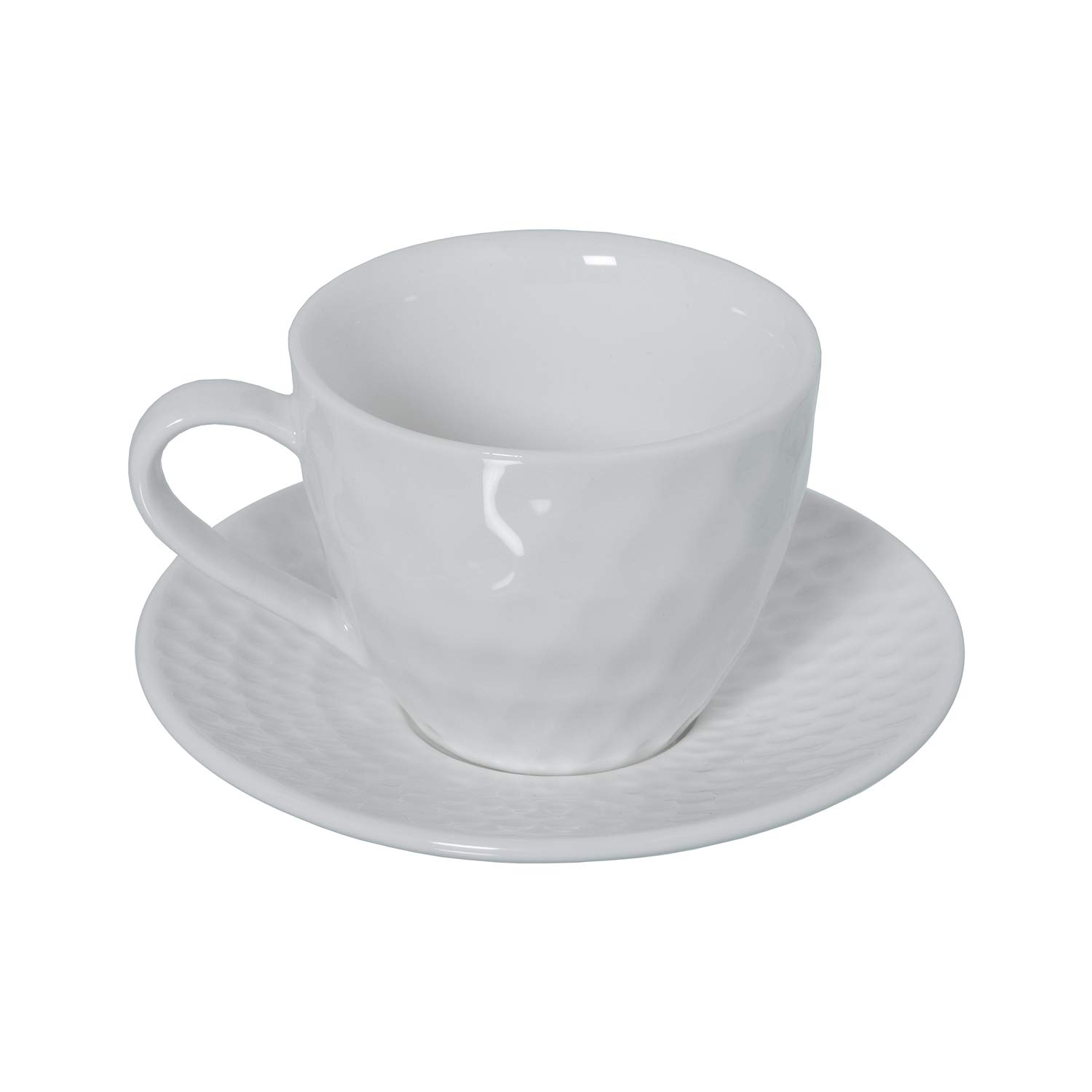 Tasses à café en porcelaine blanche DRW avec boîte cadeau, l'idée idéale pour faire plaisir