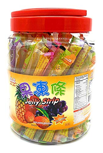 Jin Jin Fruit Jelly Filled Strip Straws Candy miniatura 1