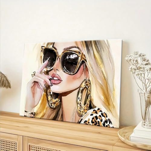 Póster en lienzo de alta calidad con ilustración de mujer elegante 4