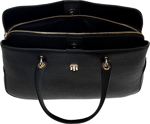 Tommy Hilfiger Damen Th Element Shoulder Bag Schulranzen, Schwarz, M EU – Ansicht 5