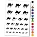 Camel Solid Temporary Tattoo Water Resistant Fake Body Art Set Collection - Black (One Sheet)