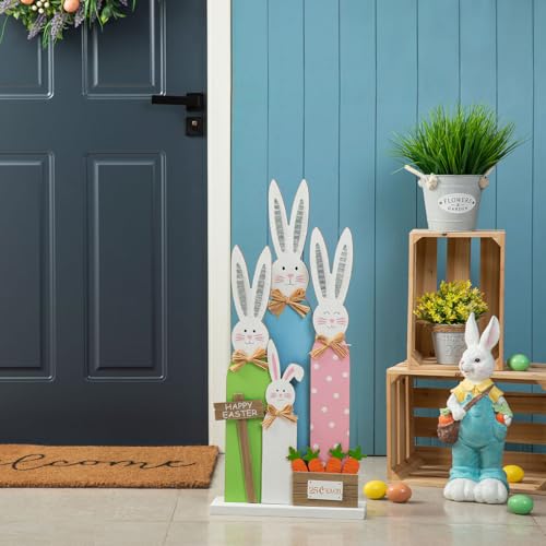 Glitzhome Easter Decor for Your Porch, 29.75" H Easter Wooden