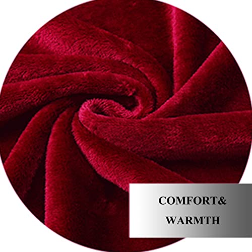 Jiahannha Red Throw Blanket Decorations Thin Fleece Blanket 50"X60",Super Soft Cozy Plush Throw Blanket For Couch Sofa Bed,Warm And Lightweight Velvet Bed Blankets For Adults #TOP5