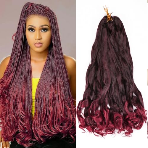 Pre Stretched Braiding Hair 20 Inch Loose Wave Crochet Braids Hair 8 packs Big wavy curly Bouncy Braiding Hair Curly Synthetic (TBUG, 20inch(pack of 8))