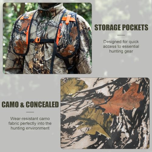 Image of Kalkal Tree Stand Harness, Hunter Safety System Harness for Tree Stand, Lightweight Padded Hunting Safety Harness for Men