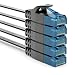 Produktbild deleyCON 5x 0,25m CAT6 Flaches Netzwerkkabel 1,5mm Flachkabel Flachbandkabel U-UTP RJ45 - UUTP Patchkabel für DSL LAN Switch Router Modem Repeater Patchpanel - Schwarz
