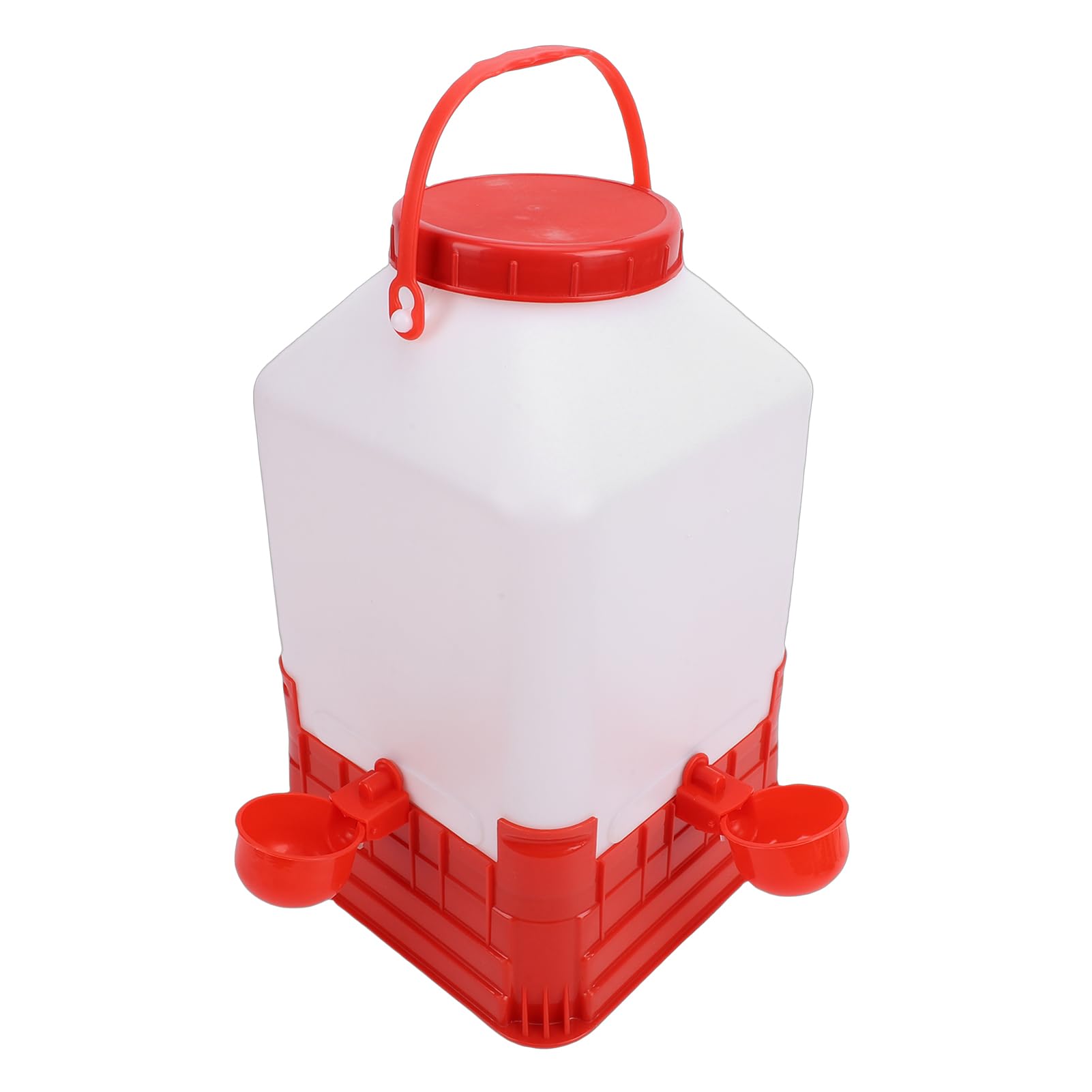 Bebedero Automático para Aves de Corral, Comedero de Agua para Pollos de Plástico de Gran Capacidad de 10L con 4 Tazones, para Beber y Alimentar Aves de Corral