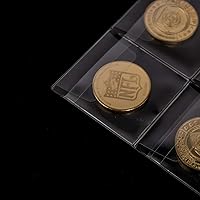 Vista 6 de Páginas para Recolectar Monedas de Uncle Paul 5 Hojas 12 Bolsillos Fundas Estándar con 9 Orificios para Insertar Monedas Fundas para Coleccionistas