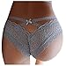 Produktbild JISHII Slips für Damen Spitze Durchsichtige Lace up Stickerei Taillenslips Verführerisch Sexy Schleife Passform Körperbetont Niedrige Taille Erotische Reizwäsche Angenehmes Atmungsaktiv Liebe Höschen