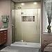 DreamLine D3260672L-04 Shower Door, 56-56.5" W x 72" H, Brushed Nickel