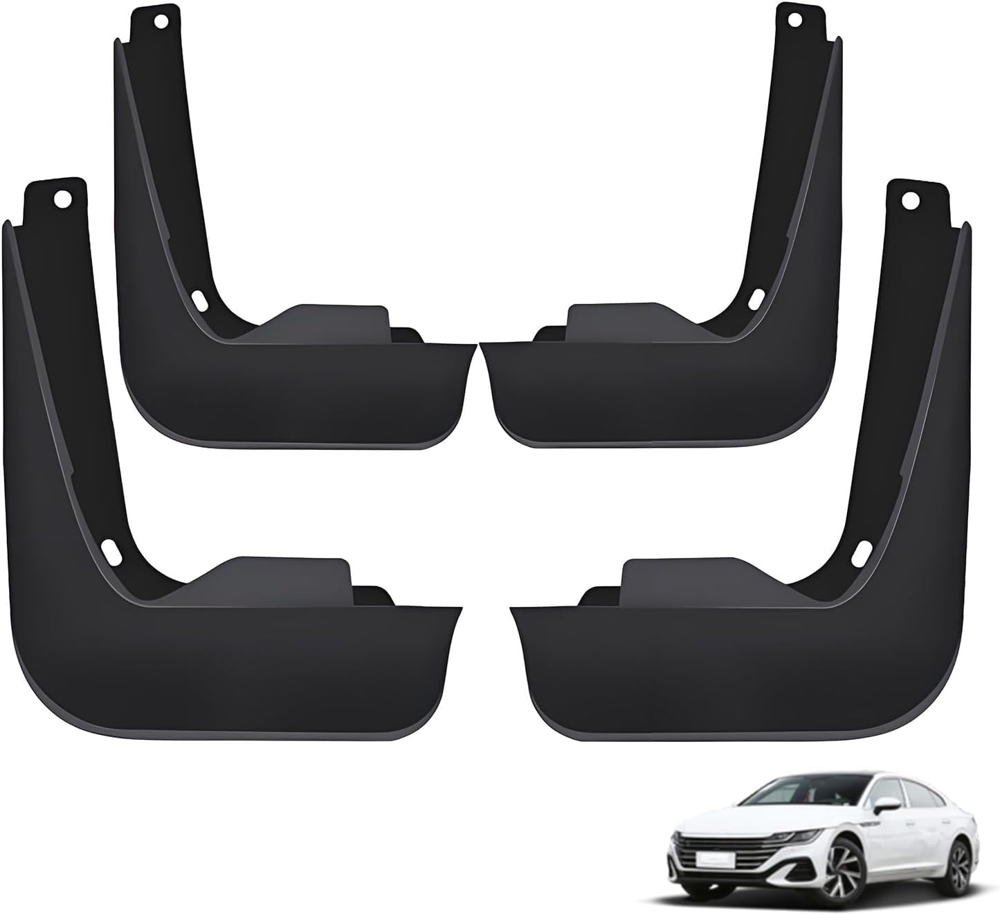 RSCBB 4 Pcs Car Mud Flaps Splash Guards for Volkswagen POLO 2014-2018, Easy Installation Mudguards Front Rear Mud Flaps Splashproof Waterproof Car Accessories