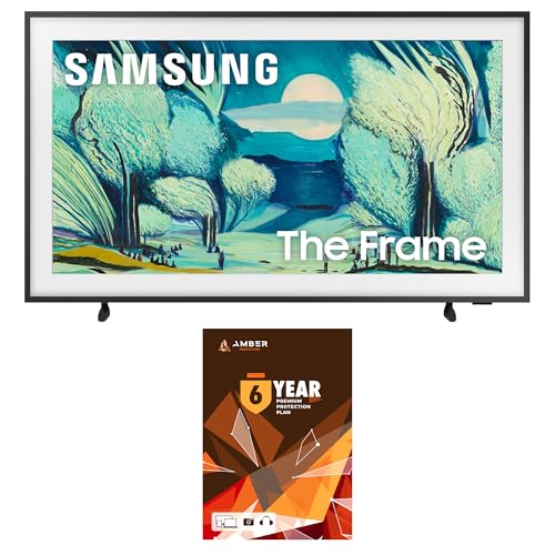 Image of Samsung QN55LS03FAFXZA 55 Inch The Frame QLED 4K Art Mode Vision AI Smart TV with 6 Year Amber Protection Plan (2025)