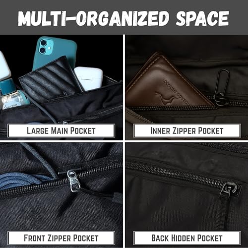 Image of Waist Bag for Men (Small Black) | Fanny Waist Pouch Pack, Travel Side Sling, Running & Riding a Bike