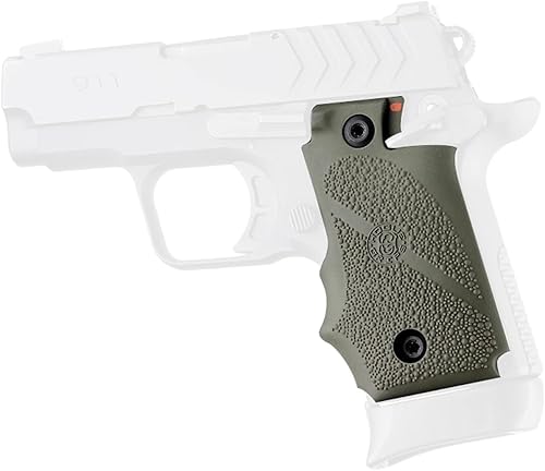 Miniatura 3 de Hogue Springfield Armory 911 .380 Ambi - Agarre de goma de seguridad con ranuras para los dedos Negro,Multi,https://www.amazon.com/dp/undefined